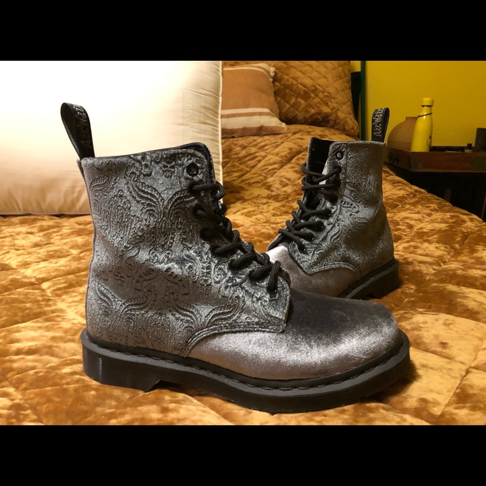 Velvet Doc Martens